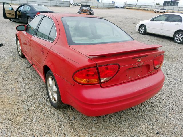 1G3NL52T91C167894 - 2001 OLDSMOBILE ALERO GL RED photo 3