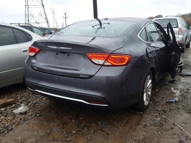 1C3CCCAB7FN675608 - 2015 CHRYSLER 200 LIMITE CHARCOAL photo 4