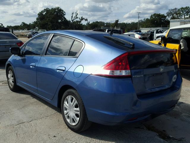 JHMZE2H56AS027809 - 2010 HONDA INSIGHT LX BLUE photo 3