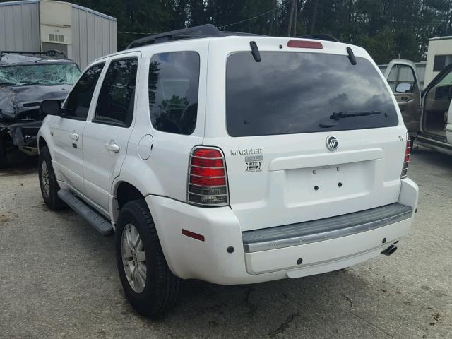 4M2YU56145DJ28059 - 2005 MERCURY MARINER WHITE photo 3