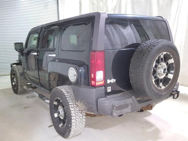 5GTDN13E678182954 - 2007 HUMMER H3 BLACK photo 3