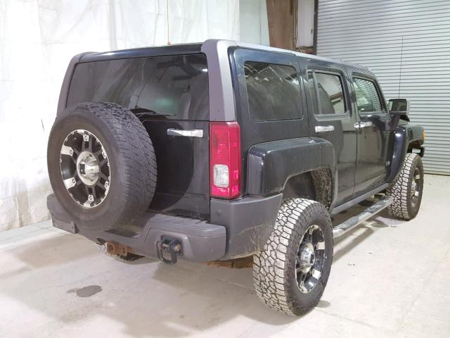 5GTDN13E678182954 - 2007 HUMMER H3 BLACK photo 4