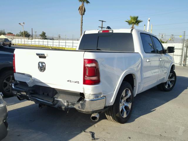 1C6SRFJTXKN544867 - 2019 RAM 1500 LARAM WHITE photo 4