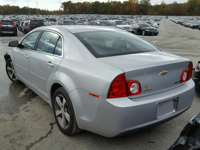 1G1ZC5EU0BF365908 - 2011 CHEVROLET MALIBU 1LT SILVER photo 3