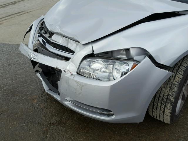 1G1ZC5EU0BF365908 - 2011 CHEVROLET MALIBU 1LT SILVER photo 9