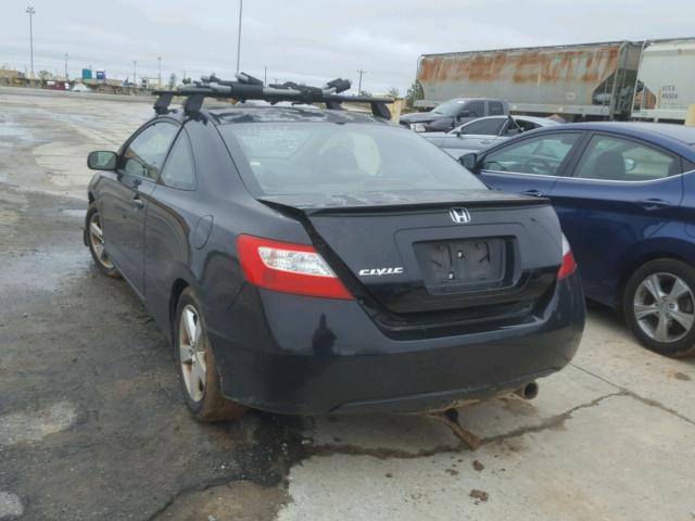 2HGFG12938H570056 - 2008 HONDA CIVIC EXL BLACK photo 3