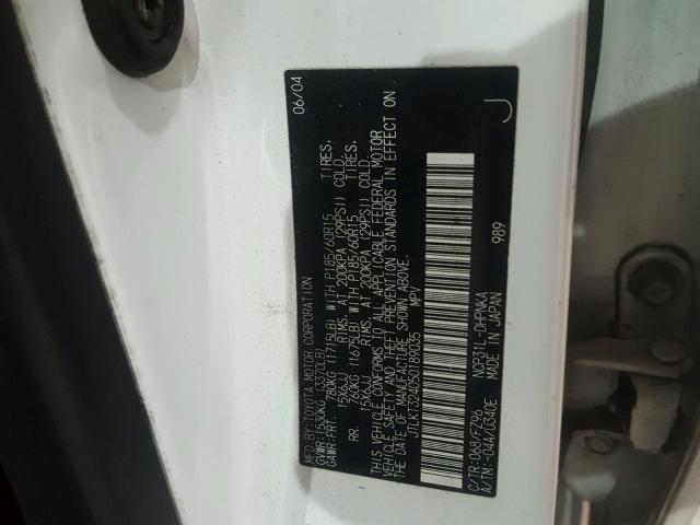 JTLKT324050189035 - 2005 TOYOTA SCION XB Ağ foto 10