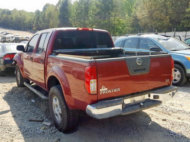 1N6AD07U96C412858 - 2006 NISSAN FRONTIER C RED photo 3