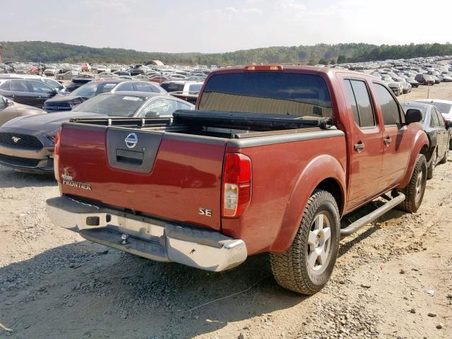 1N6AD07U96C412858 - 2006 NISSAN FRONTIER C RED photo 4