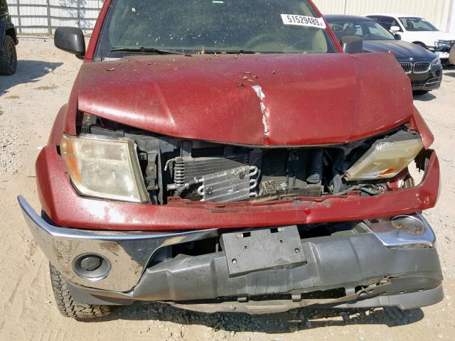 1N6AD07U96C412858 - 2006 NISSAN FRONTIER C RED photo 7