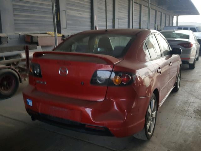 JM1BK323551227813 - 2005 MAZDA 3 S RED photo 4