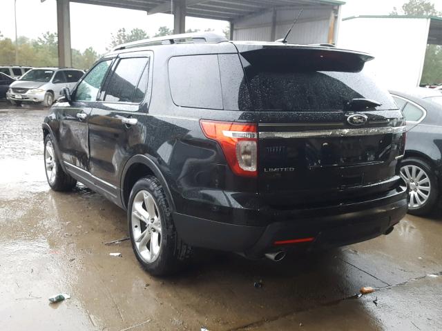 1FM5K7F86DGC30463 - 2013 FORD EXPLORER L BLACK photo 3