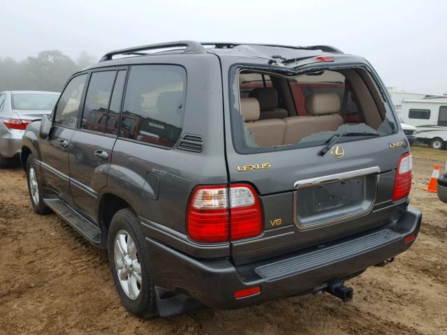 JT6HT00W6Y0087534 - 2000 LEXUS LX 470 GRAY photo 3