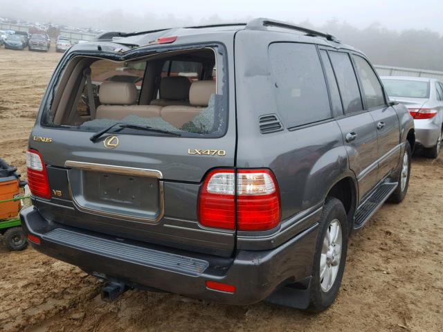 JT6HT00W6Y0087534 - 2000 LEXUS LX 470 GRAY photo 4