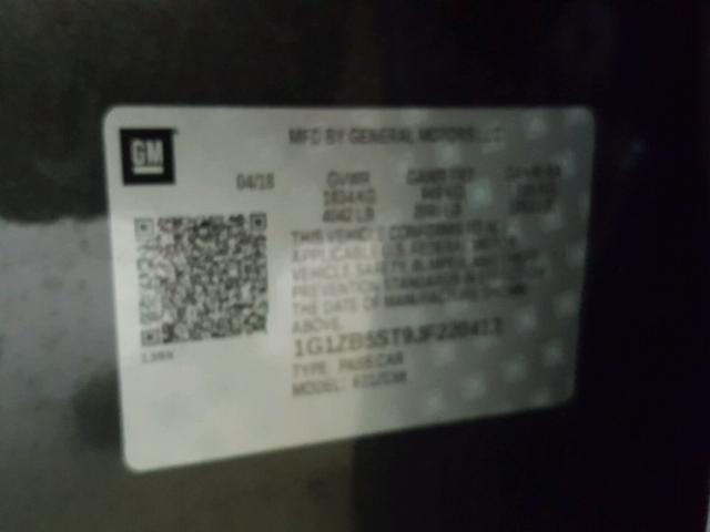 1G1ZB5ST9JF220413 - 2018 CHEVROLET MALIBU LS 黑色 照片 10