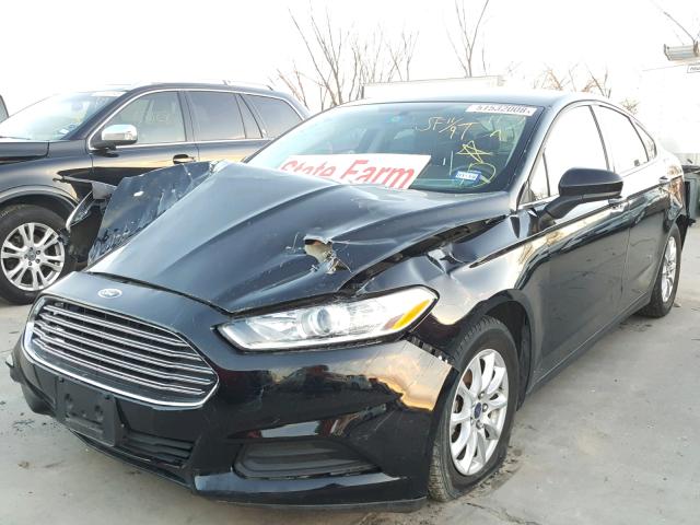 3FA6P0G71GR267902 - 2016 FORD FUSION S BLACK photo 2