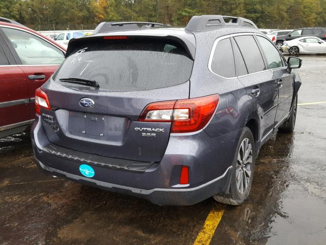 4S4BSELC7F3241756 - 2015 SUBARU OUTBACK 3. GRAY photo 4