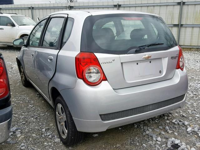 KL1TD6DE6BB148548 - 2011 CHEVROLET AVEO LS SILVER photo 3