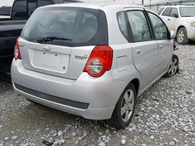 KL1TD6DE6BB148548 - 2011 CHEVROLET AVEO LS SILVER photo 4