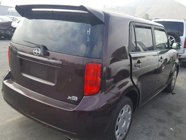 JTLKE50E191065678 - 2009 TOYOTA SCION XB Марун фото 4