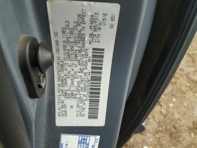 5TDZA23C84S071441 - 2004 TOYOTA SIENNA CE BLUE photo 10