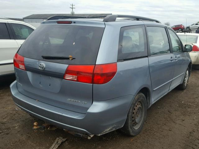 5TDZA23C84S071441 - 2004 TOYOTA SIENNA CE BLUE photo 4