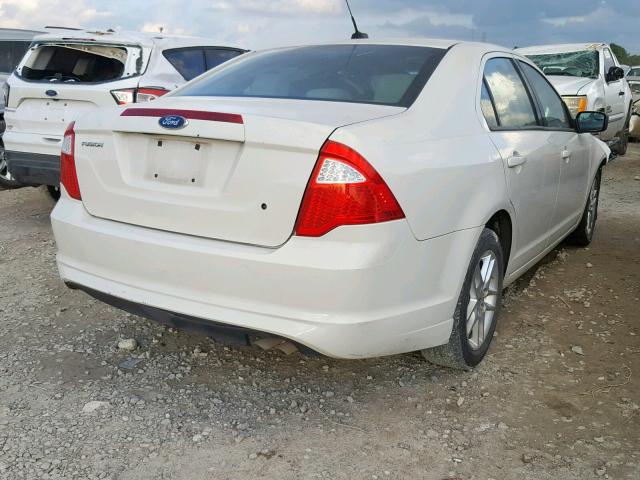 3FAHP0GA4CR251742 - 2012 FORD FUSION S WHITE photo 4