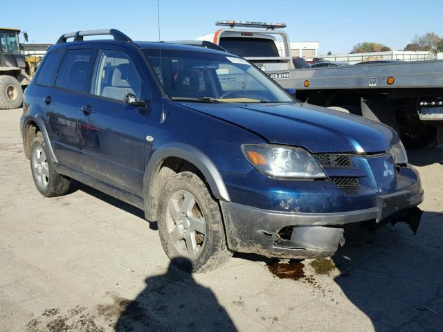 JA4LZ41F34U005151 - 2004 MITSUBISHI OUTLANDER BLUE photo 1