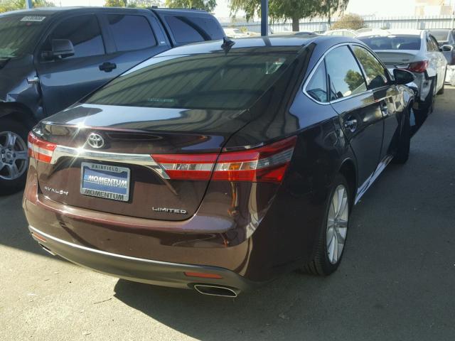 4T1BK1EB9DU043586 - 2013 TOYOTA AVALON BAS MAROON photo 4