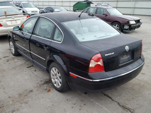 WVWPD63B33P107025 - 2003 VOLKSWAGEN PASSAT GLS BLACK photo 3