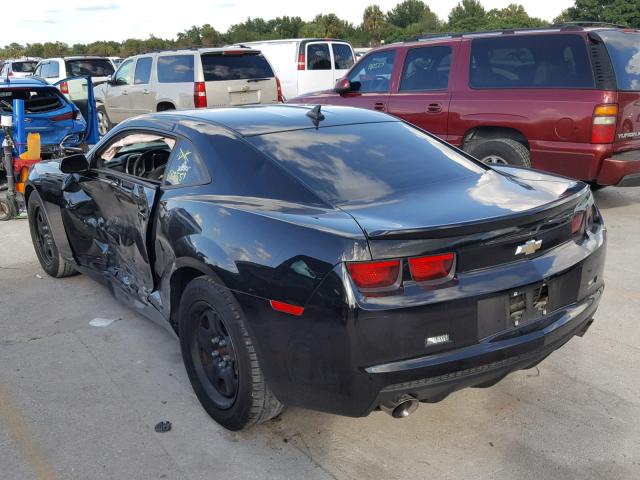 2G1FA1E30D9160772 - 2013 CHEVROLET CAMARO LS BLACK photo 3