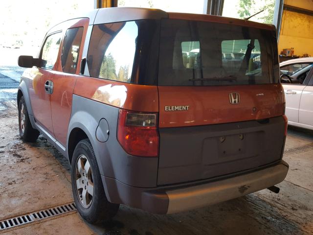 5J6YH28514L000322 - 2004 HONDA ELEMENT EX ORANGE photo 3