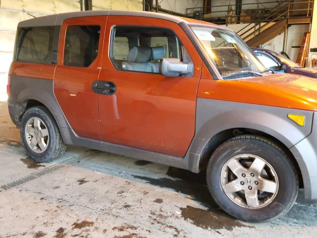 5J6YH28514L000322 - 2004 HONDA ELEMENT EX ORANGE photo 9