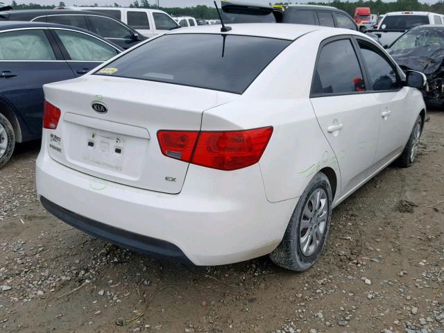 KNAFU4A24B5357139 - 2011 KIA FORTE EX WHITE photo 4