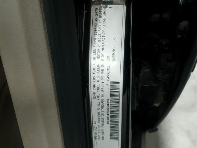 WAUBA34B5WN084358 - 1998 AUDI A6 2.8 QUA BLACK photo 10