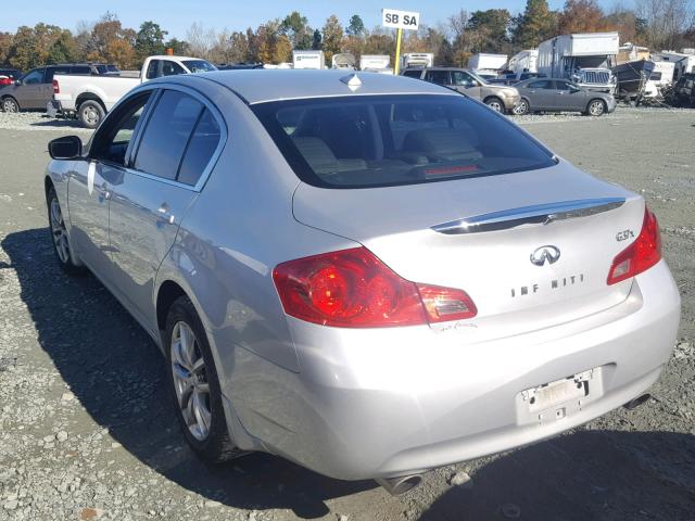 JNKCV61F29M351274 - 2009 INFINITI G37 SILVER photo 3