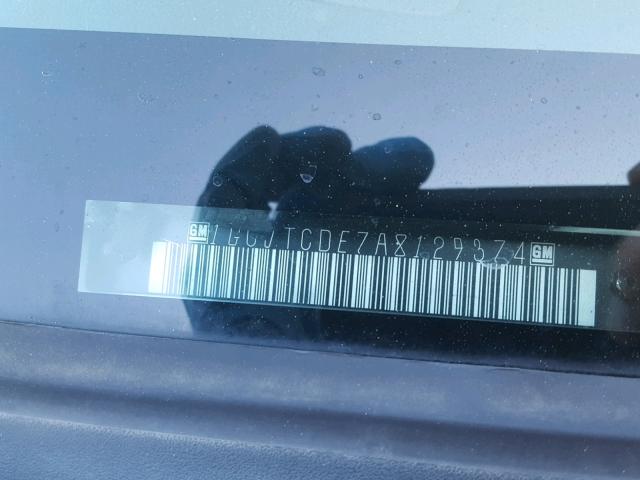 1GCJTCDE7A8129374 - 2010 CHEVROLET COLORADO L WHITE photo 10