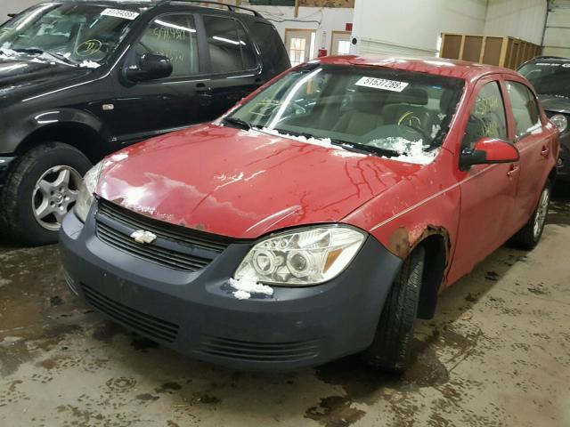 1G1AL55F177142938 - 2007 CHEVROLET COBALT LT RED photo 2