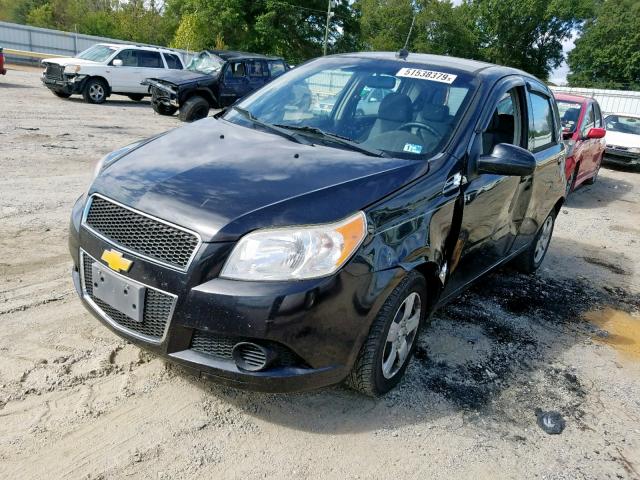 KL1TD6DE0BB205732 - 2011 CHEVROLET AVEO LS BLACK photo 2