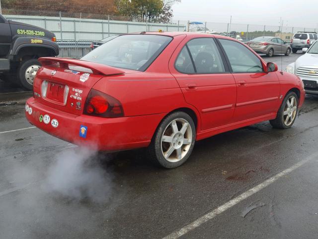 3N1AB51A16L586953 - 2006 NISSAN SENTRA SE- RED photo 4