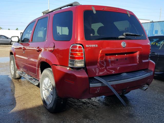 4M2YU56136KJ15056 - 2006 MERCURY MARINER RED photo 3