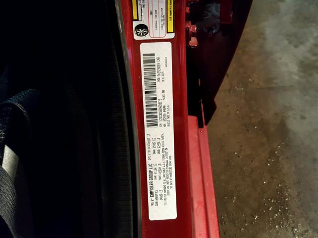 1C3CCBCG8DN699173 - 2013 CHRYSLER 200 LIMITE RED photo 10