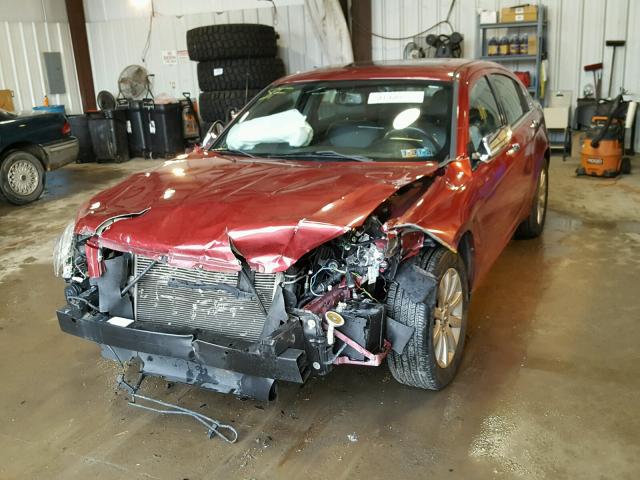 1C3CCBCG8DN699173 - 2013 CHRYSLER 200 LIMITE RED photo 2