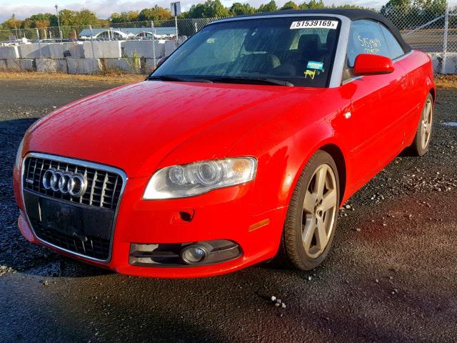 WAUEF48H97K031426 - 2007 AUDI A4 S-LINE RED photo 2