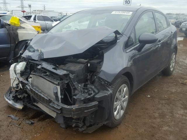 KNADN4A38D6169833 - 2013 KIA RIO EX GRAY photo 2