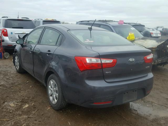 KNADN4A38D6169833 - 2013 KIA RIO EX GRAY photo 3