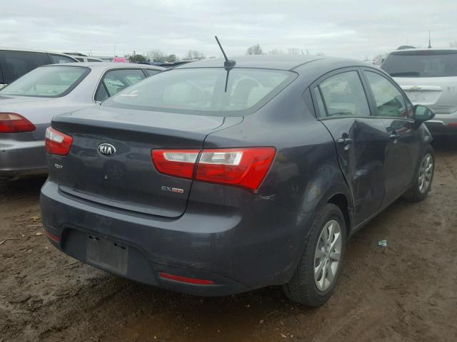 KNADN4A38D6169833 - 2013 KIA RIO EX GRAY photo 4