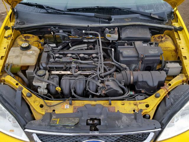 1FAFP31N96W198672 - 2006 FORD FOCUS ZX3 YELLOW photo 7