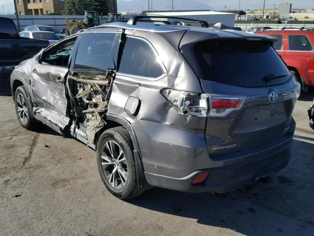 5TDJKRFH4GS285101 - 2016 TOYOTA HIGHLANDER 灰色 照片 3