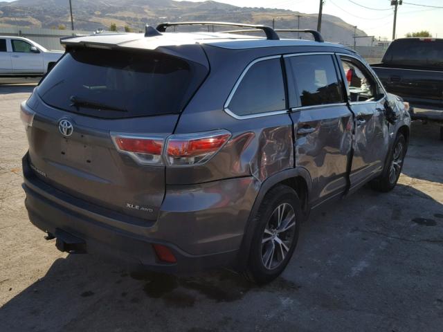 5TDJKRFH4GS285101 - 2016 TOYOTA HIGHLANDER 灰色 照片 4